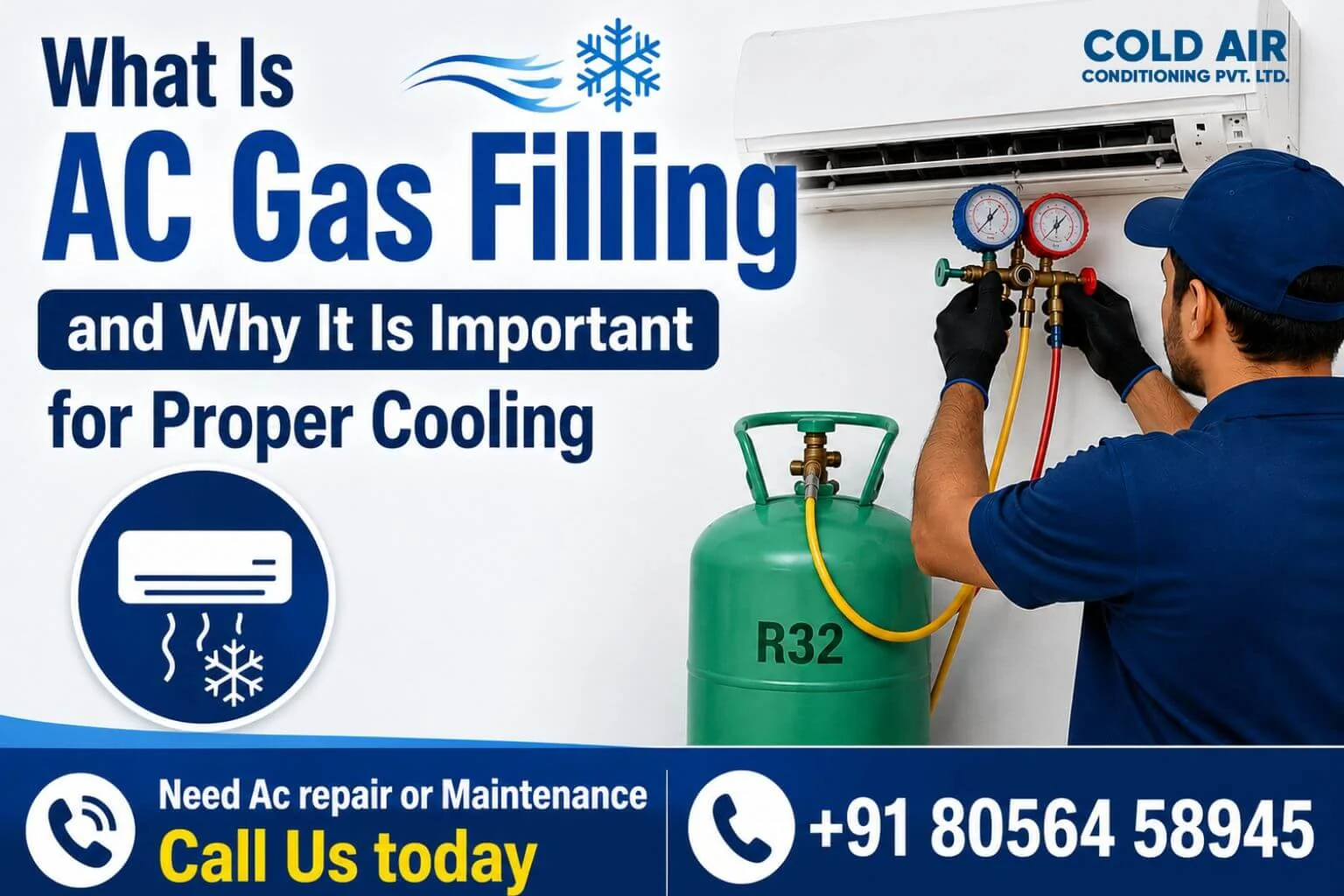 AC Gas Filling service for proper cooling