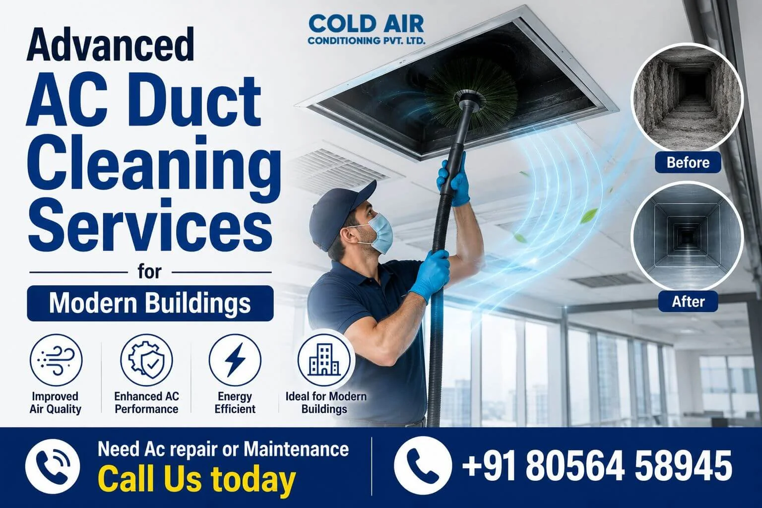 AC Duct cleaning services at Coldair Conditioning