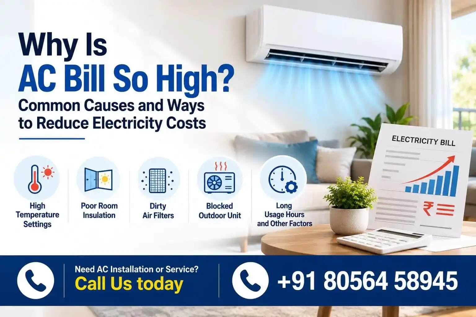 Why Is AC Bill So High Causes and Ways to Reduce Electricity Costs