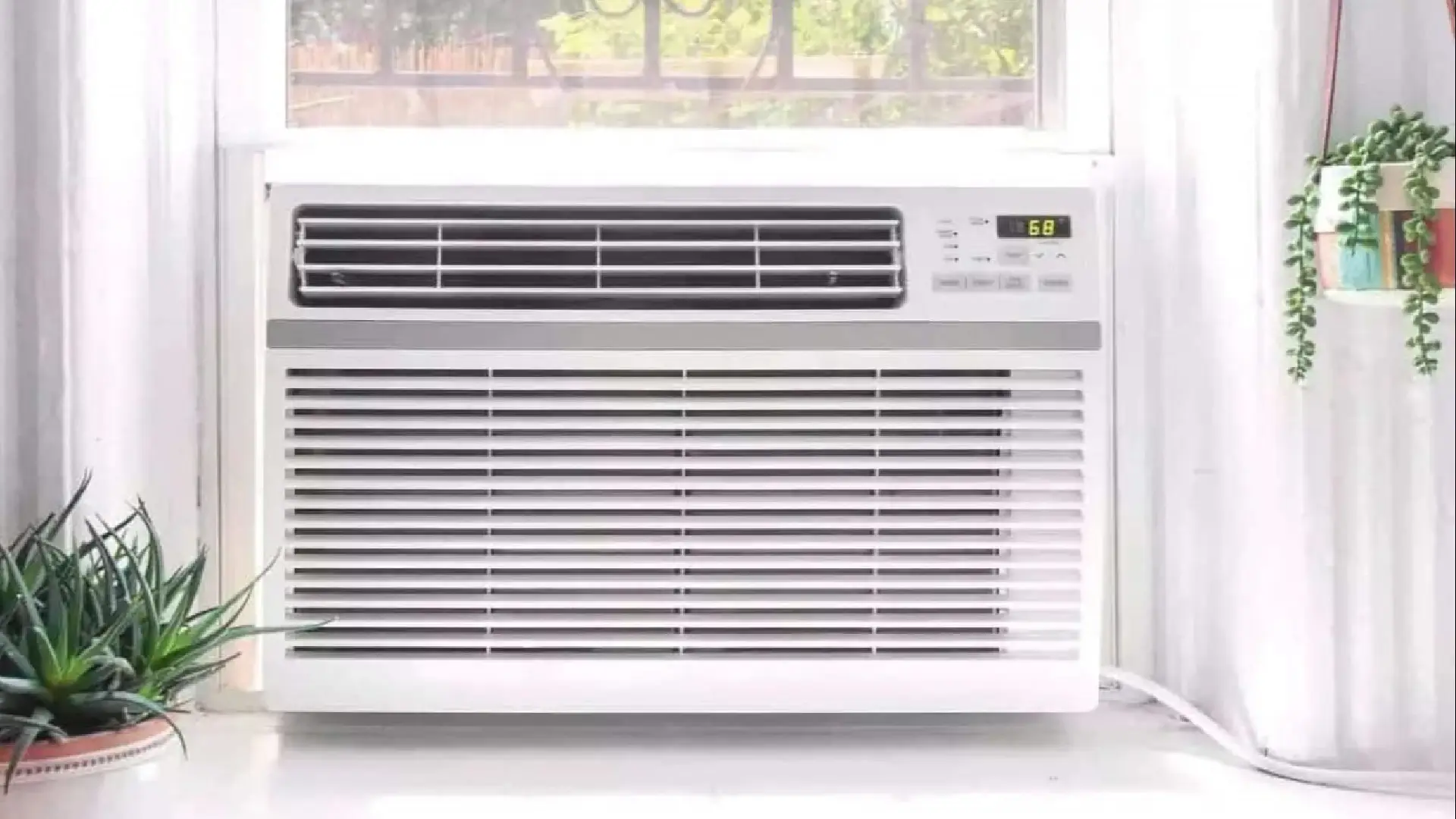 Window AC units installed in residential building